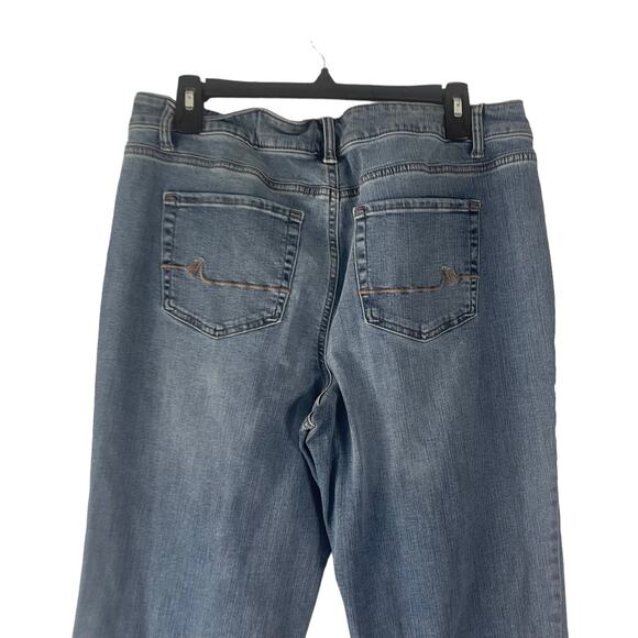 Maurices Y2k Women's Size 14 Blue Long Mid Rise Straight Jeans - Picture 5 of 9